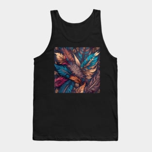 Boho-inspired feather pattern v2 Tank Top